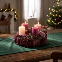 Artikel Stumpenkerzen Set 12 Stück in Berry Tönen, durchgefärbt, 70x120mm - Vielseitige Deko für Zuhause
