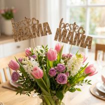 Artikel Blumenstecker Muttertag Schriftzug Mama Holz 10×6cm 12St