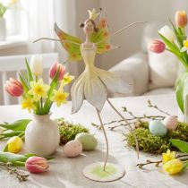 Artikel Tischdeko Frühling Blumenelfe Fee Metall Deko 25x10x37,5cm