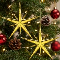 Artikel Weihnachtsdeko Stern Anhänger Golden B11,5cm 16 St