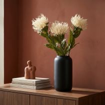 Artikel Nadelkissen Kunstblumen Exoten Protea Leucospermum Creme 73cm 3St
