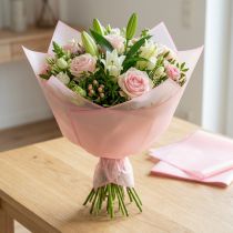 Artikel Floristikfolie Rosa nassfest 57x57 cm Zuschnitt 20 Stück