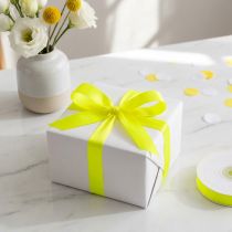 Artikel Neon-Gelbes Geschenkband 15mm x 50m für kreative Dekoration und Verpackung