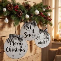 Artikel Dekohänger Weihnachten Christbaumkugel Metall Vintage Ø15cm 3 St