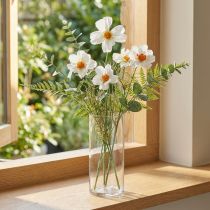 Artikel Kunstblumen Cosmea Weiß Seidenblumen H51cm 3 St