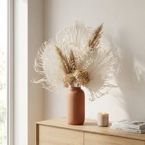 Artikel Palmwedel getrocknet gebleicht 45cm cremeweiß 5 Stück vielseitige Deko