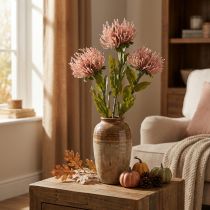 Artikel Herbstblume Nadelkissen künstlich Protea Rosa Leucospermum 73cm 3St