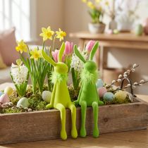 Artikel Osterhasen Kantenhocker Set 36cm, Dekorative Frühlingsfiguren mit Feder-Details, 2-teilig