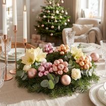Artikel Glänzende Spiegelbeeren Apricot Rosa Ø20mm Glas MINI-WEIHNACHTSKUGELN 140St