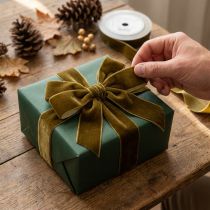 Artikel Dekoband Samtband 20mm x 10m Braun Polyamid Geschenkverpackung Floristik