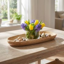 Artikel Holztablett Tablett Oval Natur Mangoholz 28×12×2,5cm