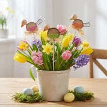 Artikel Vogel Blumenstecker Holz Frühlingsdeko Dekovogel am Stab 8cm 12 St