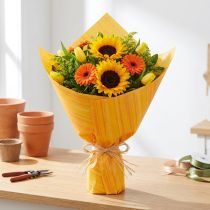 Artikel Manschettenpapier Blumenpapier Gelb Orange 37,5cm 100m - Ideal für Floristen