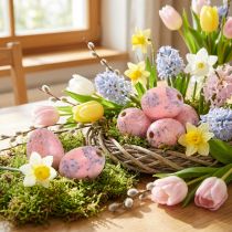 Artikel Wachteleier Hellrosa 3cm Ausgeblasene Eier Frühlingsdeko 50 St