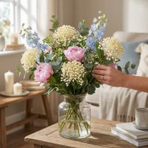 Artikel Hortensienknospenzweig 55cm Creme 6St