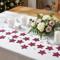 Artikel Streudeko Glitterstern 6,5cm Pink 36 St