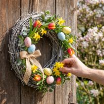 Artikel Deko Kranz Ø30cm geweißt Frühlingskranz Ulme Reben Ostern Türkranz Holzdeko