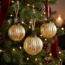 Artikel Baumkugeln Gold Weihnachtskugeln Glas Ø7cm H7,5cm 6St