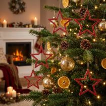Artikel Glitzernde Weihnachtssterne Rot 4,5cm – Festliche Deko-Sterne Set 120 Stück