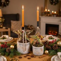 Artikel Christbaumschmuck, Adventsdeko, Stern-Anhänger Golden B15cm 8 St