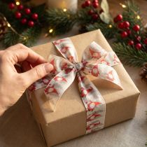 Artikel Geschenkband "Wichtel Rot" 40mm 15m: Vielseitiges Weihnachtsdeko-Band für Floristik & Geschenkverpackungen