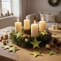 Artikel Streudeko Weihnachten Sterne Kokos Grün Ø5cm 50St