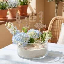 Artikel Blumenstecker maritim Dekostecker Holz 7cm 12St