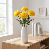 Artikel Gelbe Deko-Dahlien Kunstblumen Strahlendes Trio L64cm 3St