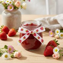 Artikel Dekoband mit Erdbeeren Stoffband 15mm x 20m Frühling Sommer Deko