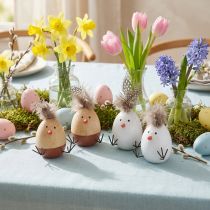 Artikel Natürliche Osterküken Deko Osterei Federn Weiß 4er Set