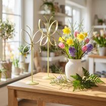 Artikel Schmetterling Metall Deko Aufsteller Grün Gold H29cm Set 2 Stück Garten Tischdeko