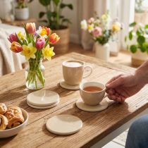 Artikel Tischuntersetzer Frühling Keramik Untersetzer Set Vogel Blume Ø11cm 6 St landhausstil