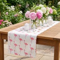 Artikel Dekostoff Flamingo Weiß-Pink 30cm x 3m