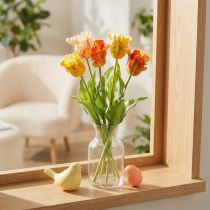 Artikel Künstliche Tulpen Orange 53cm für elegante Tisch- und Wohnraumdekorationen