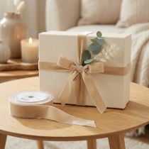 Artikel Samtband Beige 40mm x 8m Dekoband Geschenkband Floristik
