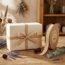 Artikel Geschenkband Papier geflochten Naturpapierband 20mm 10m – Umweltfreundlich Boho-Deko Floristik21
