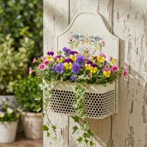 Artikel Blumenkasten Hängend Metall Biene Creme Farbig Vintage Deko L29cm