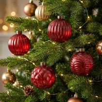 Artikel Weihnachtskugeln Glas Rot 8cm 12er-Set