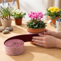 Artikel Filzband zweifarbig aus Wollfilz, Rosa Rot, 7,5 cm breit, 5 m lang