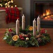 Artikel Kerzenringe Metall Ø 3 cm Gold Zahlen 1–4 Set 4 Stück für Stabkerzen Adventskranz