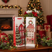 Artikel Geschenktaschen Set 2-teilig Weihnachtshaus und Tannenbaum Papier 36cm