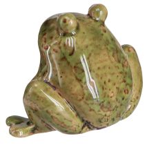 Artikel Frosch Deko Keramik Grün Braun Vintage Sommer H7cm 2St