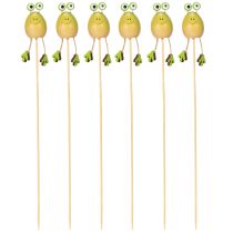 Artikel Frosch Pflanzenstecker Deko Holz 34cm Grün 6er Set für Frühling und Sommer