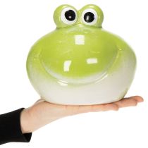 Artikel Grüne Keramik-Froschfigur 18cm - Verspielte Tischdeko für Wohnzimmer und Garten