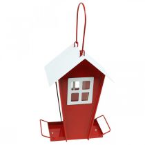 Artikel Vogelfutterhaus Rotweiß Vogelfutterstation zum Hängen H21cm