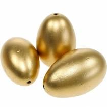 Gänseeier Golden Ausgeblasene Eier Osterdeko 12St
