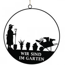 Artikel Gartendeko Hängedeko Wanddeko Schriftzug Metall Ø25cm