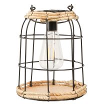 Artikel Solar Gartenlaterne Metall Schwarz Ø17cm Boho-Chic Beleuchtung