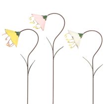 Artikel Gartenstecker Metallblumen Gelb Rosa Weiß 49cm Set Garten Deko