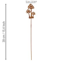 Artikel Gartenstecker Edelrost Fliegenpilz Deko Stecker 10cm 6 St